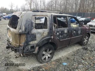 2013 Honda Pilot Touring with VIN 5FNYF4H92DB047890, listed as a Copart auction lot 84795324 with Not Provided miles and Non Repairable. Bid and sale history available at carsss.com. Image 3.