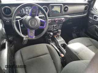 2021 Jeep Wrangler Unlimited Sport S with VIN 1C4HJXDN2MW550186, listed as a Copart auction lot 50870255 with 39,540 mi miles and Salvage Title. Bid and sale history available at carsss.com. Image 8.