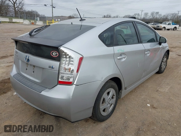 2011 Toyota Prius I with VIN JTDKN3DU4B0322894, listed as a IAAI auction lot 41806593 with 184,261 mi miles. Bid and sale history available at carsss.com. Image 4.