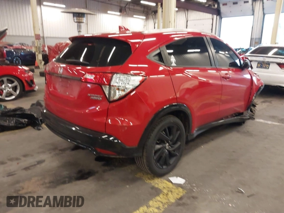 2022 Honda HR-V Sport with VIN 3CZRU6H13NM741124, listed as a IAAI auction lot 41025384 with 39,854 mi miles. Bid and sale history available at carsss.com. Image 4.