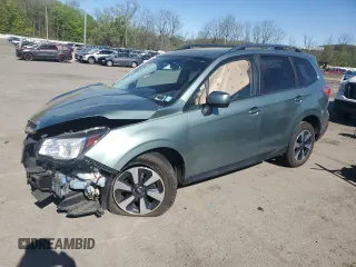 2017 Subaru Forester Premium with VIN JF2SJAEC8HH588453, listed as a Copart auction lot 54899375 with 64,874 mi miles and Salvage Title. Bid and sale history available at DreamBid. Image 1.