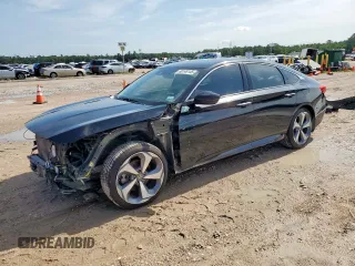 2018 Honda Accord Touring with VIN 1HGCV1F90JA132022, listed as a Copart auction lot 60148145 with 76,633 mi miles and Salvage title. Bid and sale history available at DreamBid. Image 1.