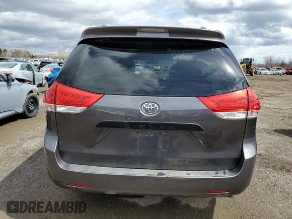 2011 Toyota Sienna with VIN 5TDZK3DC4BS081429, listed as a Copart auction lot 51644065 with 0 mi miles and Salvage Title. Bid and sale history available at carsss.com. Image 6.
