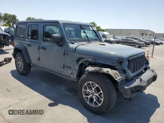 2024 Jeep Wrangler Sport S с VIN 1C4PJXDG9RW281804, выставлен на аукционе Copart как лот 59773665 с пробегом 21 994 миль миль и Списание • Salvage title. История ставок и продаж доступна на DreamBid. Изображение 4.