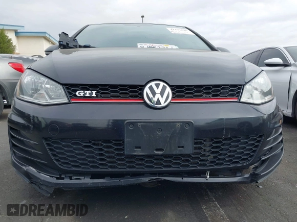 2017 Volkswagen Golf GTI S with VIN 3VW5T7AU7HM061469, listed as a IAAI auction lot 41197640 with 102,387 mi miles. Bid and sale history available at carsss.com. Image 6.