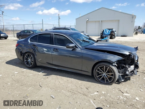 2021 BMW 3 Series 330i xDrive with VIN WBA5R7C04MFK51040, listed as a Copart auction lot 49620045 with 51,069 mi miles and Salvage Title. Bid and sale history available at carsss.com. Image 4.