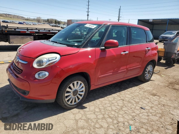 2014 FIAT 500L Easy with VIN ZFBCFABHXEZ023859, listed as a Copart auction lot 51798105 with 152,309 mi miles and Salvage Title. Bid and sale history available at carsss.com. Image 1.