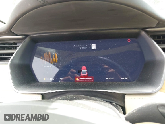 2018 Tesla Model S 75D with VIN 5YJSA1E29JF273494, listed as a IAAI auction lot 42246104 with 93,870 mi miles and . Bid and sale history available at DreamBid. Image 7.