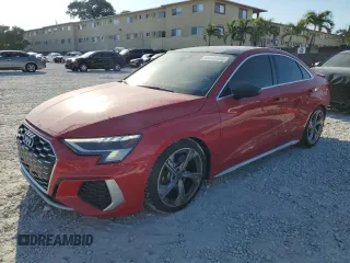 2023 Audi S3 Prestige z VIN WAUJ3DGY1PA035419, wystawiony jako Copart lot #48061495 z przebiegiem 33 488 mil mil oraz Szkody całkowita. Historia ofert i sprzedaży dostępna na DreamBid. Obrazek 1.