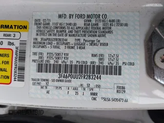 2015 Ford Fusion S Hybrid with VIN 3FA6P0UU2FR283244, listed as a IAAI auction lot 41740108 with 141,739 mi miles. Bid and sale history available at carsss.com. Image 9.