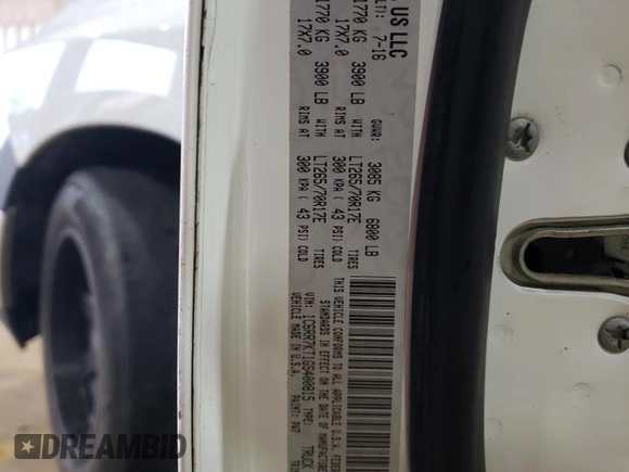 2016 Ram 1500 Tradesman with VIN 1C6RR7KT1GS400815, listed as a Copart auction lot 55263085 with 69,358 mi miles and Salvage title. Bid and sale history available at DreamBid. Image 12.