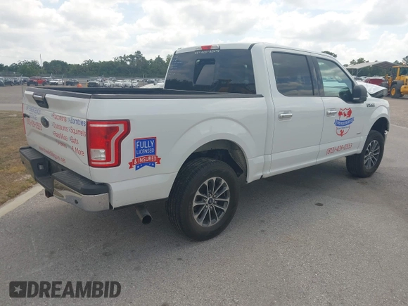 2017 Ford F-150 XL with VIN 1FTEW1EP6HFB40594, listed as a IAAI auction lot 41309921 with 184,454 mi miles. Bid and sale history available at carsss.com. Image 4.