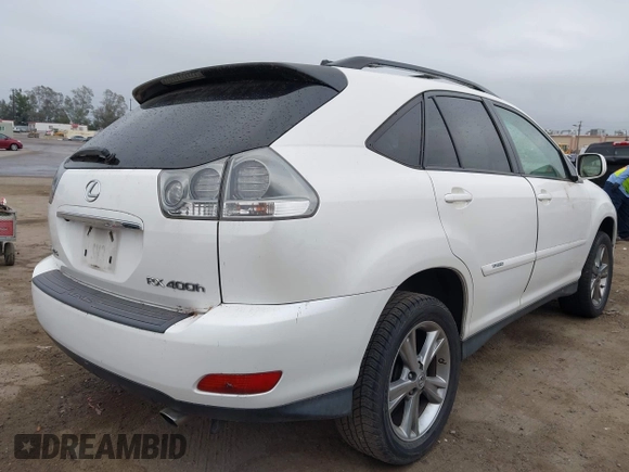2007 Lexus RX 400h with VIN JTJGW31UX72001443, listed as a IAAI auction lot 42174586 with 191,431 mi miles and . Bid and sale history available at DreamBid. Image 4.