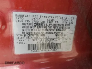 2016 Nissan Versa S with VIN 3N1CN7AP7GL819882, listed as a Copart auction lot 57259745 with Not provided miles and Salvage title. Bid and sale history available at DreamBid. Image 13.