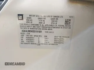 2012 GMC Terrain SLE-1 with VIN 2GKALMEK6C6191081, listed as a IAAI auction lot 42017961 with 150,243 mi miles and . Bid and sale history available at carsss.com. Image 9.