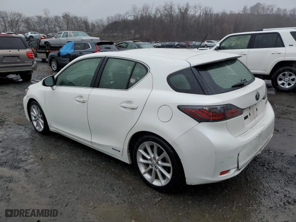 2012 Lexus CT 200h with VIN JTHKD5BH1C2072118, listed as a Copart auction lot 49203445 with 182741 miles and Clean Title. Bid and sale history available at carsss.com. Image 2.