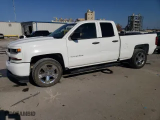 2018 Chevrolet Silverado 1500 Custom with VIN 1GCRCPEC3JZ304785, listed as a Copart auction lot 42985645 with 133,891 mi miles and Salvage Title. Bid and sale history available at carsss.com. Image 1.