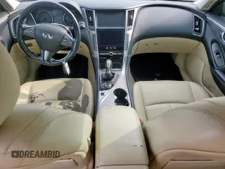 2014 Infiniti Q50 Premium with VIN JN1BV7AP6EM676258, listed as a Copart auction lot 63979615 with 191,948 mi miles and Salvage title. Bid and sale history available at DreamBid. Image 8.
