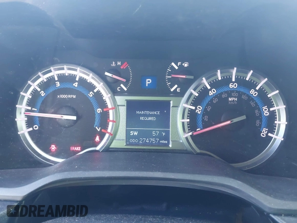 2014 Toyota 4Runner SR5 with VIN JTEZU5JR7E5078562, listed as a IAAI auction lot 41633470 with 274,757 mi miles and . Bid and sale history available at DreamBid. Image 7.