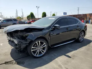 2019 Acura TLX Advance with VIN 19UUB2F8XKA007332, listed as a Copart auction lot 61984505 with 123,542 mi miles and Salvage title. Bid and sale history available at DreamBid. Image 1.