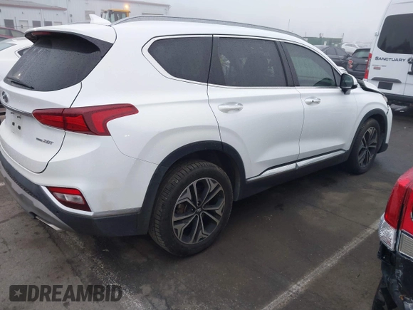2019 Hyundai Santa Fe Ultimate with VIN 5NMS5CAA3KH036089, listed as a IAAI auction lot 40810710 with 62,561 mi miles and . Bid and sale history available at DreamBid. Image 4.