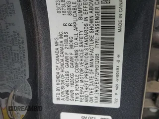 2023 Honda Civic EX z VIN 2HGFE1F72PH312995, wystawiony jako Copart lot #57284305 z przebiegiem 7 921 mil mil oraz Szkoda całkowita • Salvage title. Historia ofert i sprzedaży dostępna na DreamBid. Obrazek 12.