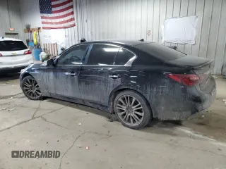 2020 Infiniti Q50 Red Sport 400 with VIN JN1FV7AR5LM660262, listed as a Copart auction lot 42776785 with 21,617 mi miles and Salvage Title. Bid and sale history available at carsss.com. Image 2.