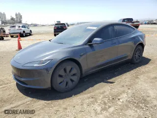 2024 Tesla Model 3 with VIN 5YJ3E1EA3RF727962, listed as a Copart auction lot 60107644 with 5,025 mi miles and Salvage Title. Bid and sale history available at carsss.com. Image 1.
