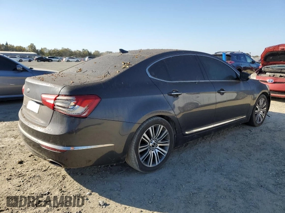 2014 Kia Cadenza Premium with VIN KNALN4D78E5128880, listed as a Copart auction lot 76414274 with 182,942 mi miles and Salvage Title. Bid and sale history available at carsss.com. Image 3.