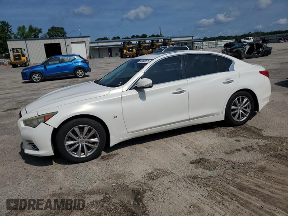 2014 Infiniti Q50 Sport with VIN JN1BV7AR2EM693415, listed as a Copart auction lot 59923525 with 202,658 mi miles and Clean title. Bid and sale history available at DreamBid. Image 1.
