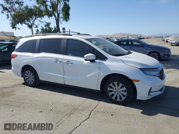 2024 Honda Odyssey EX-L z VIN 5FNRL6H65RB047405, wystawiony jako Copart lot #57880245 z przebiegiem Nie podano mil oraz Czysty tytuł • Clean title. Historia ofert i sprzedaży dostępna na DreamBid. Obrazek 4.