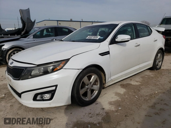 2014 Kia Optima LX with VIN KNAGM4A73E5494013, listed as a Copart auction lot 45327035 with 131,358 mi miles and Salvage Title. Bid and sale history available at carsss.com. Image 1.