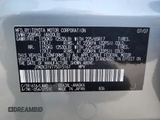 2007 Toyota RAV4 Limited with VIN JTMZK31V775015167, listed as a Copart auction lot 59725095 with 130,205 mi miles and Salvage title. Bid and sale history available at DreamBid. Image 13.