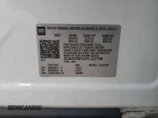 2023 Chevrolet Equinox LS z VIN 3GNAXSEG1PL117740, wystawiony jako Copart lot #79932014 z przebiegiem 111 750 mil mil oraz Szkoda całkowita • Salvage title. Historia ofert i sprzedaży dostępna na DreamBid. Obrazek 13.