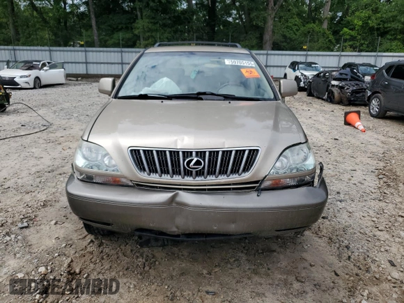 2002 Lexus RX 300 with VIN JTJGF10U320125323, listed as a Copart auction lot 59705155 with 139,158 mi miles and Salvage title. Bid and sale history available at DreamBid. Image 5.