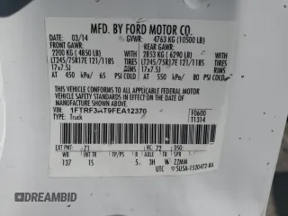 2015 Ford F-350 XL with VIN 1FTRF3AT9FEA12370, listed as a Copart auction lot 68359824 with Not Provided miles and Clean Title. Bid and sale history available at DreamBid. Image 12.