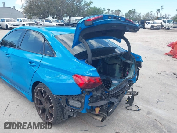 2022 Audi RS 3 with VIN WUAG4DGY2NA907150, listed as a IAAI auction lot 41693580 with 39,024 mi miles. Bid and sale history available at carsss.com. Image 18.