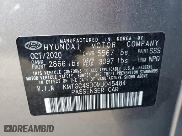 2021 Genesis G80 Prestige z VIN KMTGC4SD0MU045484, wystawiony jako Copart lot #82668513 z przebiegiem 47 742 mil mil oraz . Historia ofert i sprzedaży dostępna na DreamBid. Obrazek 12.