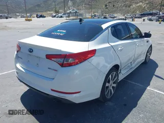 2013 Kia Optima SX with VIN 5XXGR4A65DG168350, listed as a IAAI auction lot 42254369 with 112,496 mi miles and . Bid and sale history available at DreamBid. Image 4.