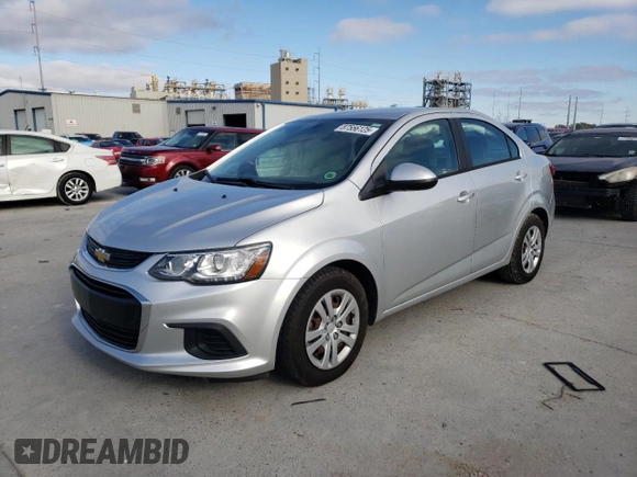 2018 Chevrolet Sonic LS with VIN 1G1JB5SH1J4133593, listed as a Copart auction lot 87556125 with 26,459 mi miles and Salvage title. Bid and sale history available at DreamBid. Image 1.
