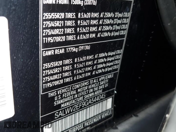 2016 Land Rover Range Rover Sport Autobiography z VIN SALWV2EF9GA544045, wystawiony jako Copart lot #55259875 z przebiegiem 83 529 mil mil oraz Czysty tytuł • Clean title. Historia ofert i sprzedaży dostępna na DreamBid. Obrazek 14.