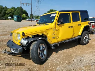2019 Jeep Wrangler Unlimited Sahara с VIN 1C4HJXEG1KW529732, выставлен на аукционе Copart как лот 59753625 с пробегом 82 954 миль миль и Списание • Salvage title. История ставок и продаж доступна на DreamBid. Изображение 1.