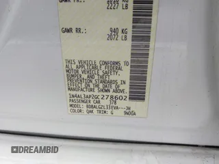 2016 Nissan Altima SL with VIN 1N4AL3AP2GC278602, listed as a IAAI auction lot 41511721 with 148,711 mi miles and . Bid and sale history available at carsss.com. Image 9.
