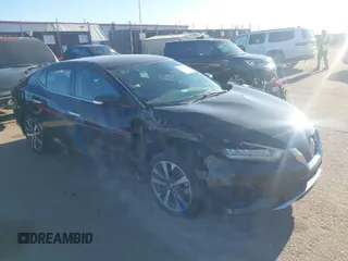 2021 Nissan Maxima SV with VIN 1N4AA6CV0MC512167, listed as a IAAI auction lot 41692145 with 63,680 mi miles and . Bid and sale history available at DreamBid. Image 1.