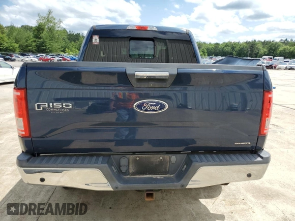 2016 Ford F-150 XLT with VIN 1FTEW1EF1GFB62329, listed as a Copart auction lot 58392935 with 76,169 mi miles and Salvage title. Bid and sale history available at DreamBid. Image 6.