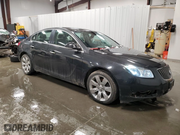 2013 Buick Regal Turbo Premium 2 with VIN 2G4GT5GV6D9141425, listed as a Copart auction lot 49825865 with 125,433 mi miles and Salvage title. Bid and sale history available at DreamBid. Image 4.