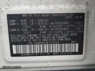 2014 Subaru Outback 2.5i with VIN 4S4BRBAC8E3243365, listed as a Copart auction lot 42605935 with 177,964 mi miles and Salvage Title. Bid and sale history available at carsss.com. Image 14.