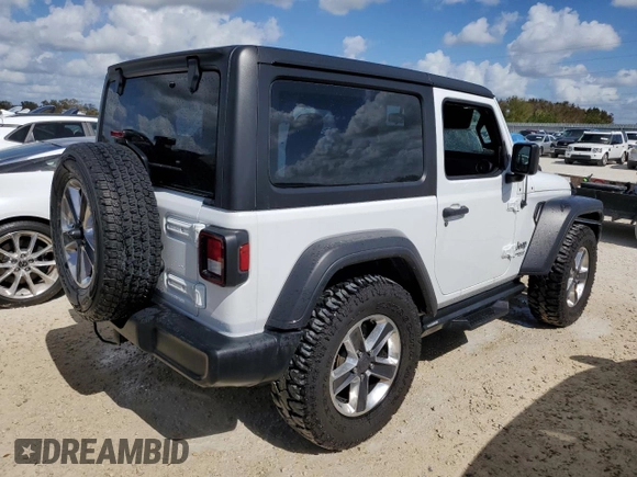 2021 Jeep Wrangler Sport with VIN 1C4GJXAG8MW621800, listed as a Copart auction lot 75312824 with 49,409 mi miles and Non Repairable. Bid and sale history available at DreamBid. Image 3.