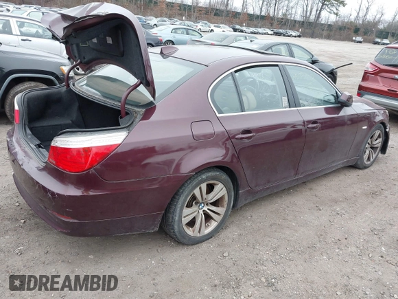2010 BMW 5 Series 528i with VIN WBANU5C50AC442367, listed as a IAAI auction lot 41927679 with Not Provided miles and . Bid and sale history available at carsss.com. Image 4.