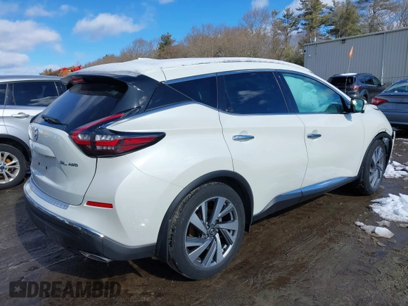 2021 Nissan Murano SL with VIN 5N1AZ2CS5MC131783, listed as a IAAI auction lot 41579632 with 37,789 mi miles and . Bid and sale history available at DreamBid. Image 4.